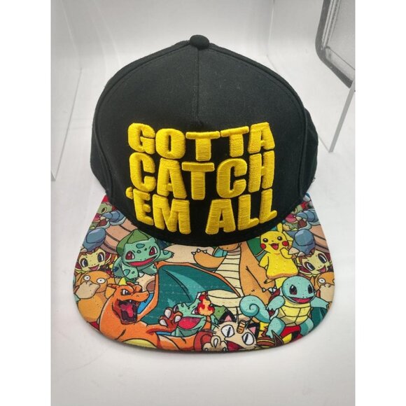 Pokémon "Gotta Catch Em All" Graphic Snapback Hat For Ages 14+ - Picture 1 of 3